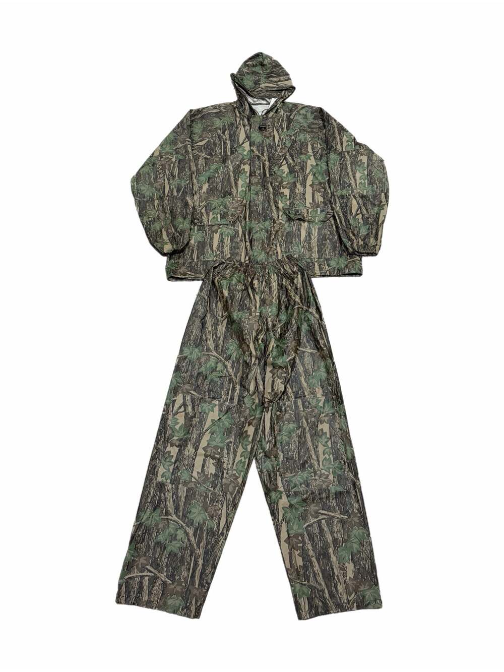 Vintage Pro Rainer Trebark Camo Rain Suit Jacket & Pants Set XXL
